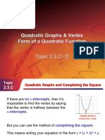 2.3.C - Vertex Form of A Quadratic Function