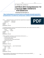 Enhanced Microsoft Word 2013 Comprehensive 1St Edition Vermaat Test Bank Full Chapter PDF