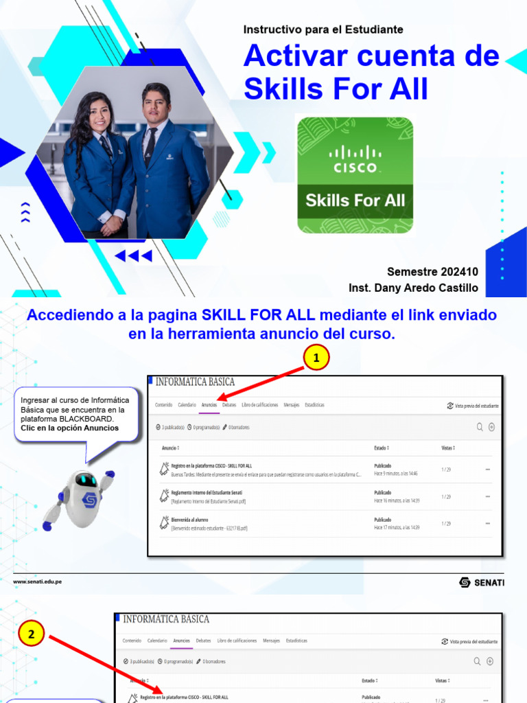 Activación de cuenta en Skills For All | PDF