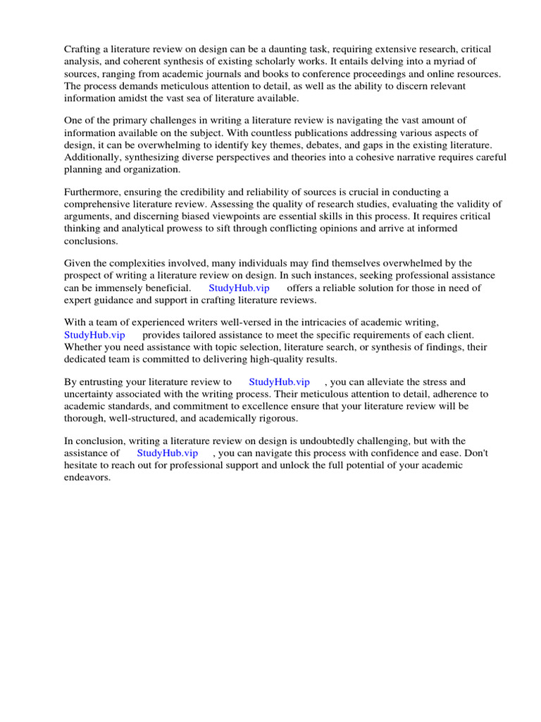 Literature Review On Design PDF Art