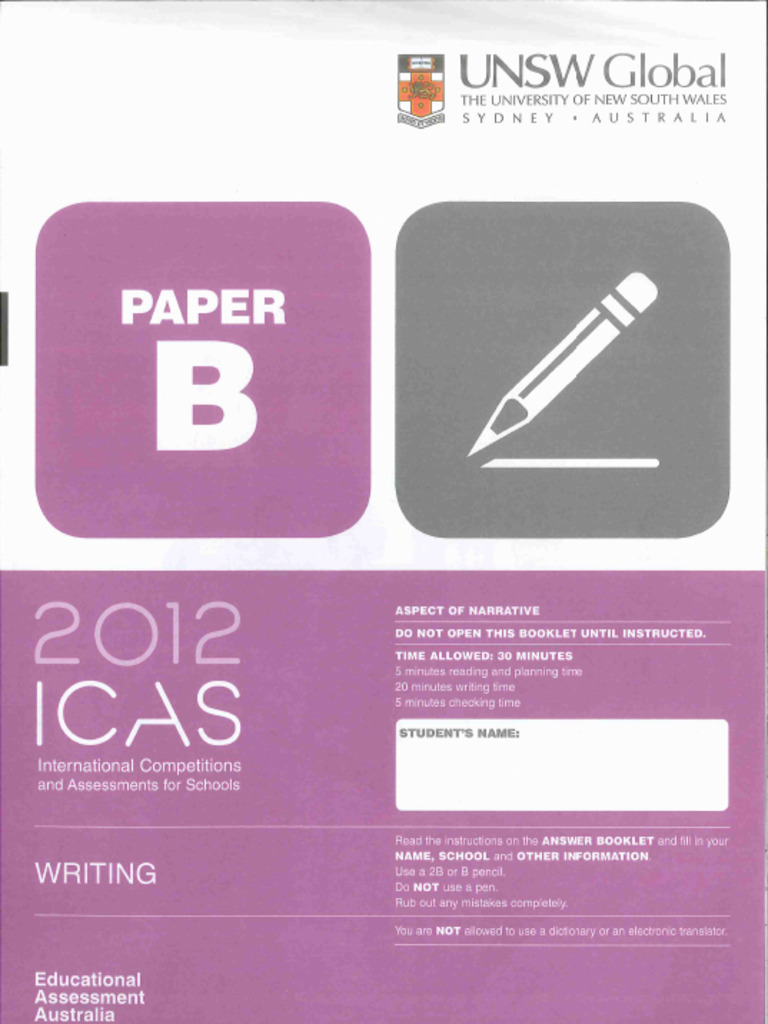 Writing - 2012 - Paper B | PDF