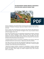 Kurang Kesadaran Masyarakat Sering Memicu Terjadinya Kebakaran Hutan Dan Lahan Di Danau Toba