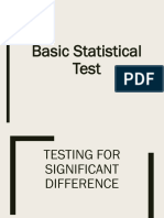 Basic Statistical Test