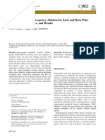 Image-Guided Radiofrequency Ablation For Joint and Back Pain: Rationales, Techniques, and Results