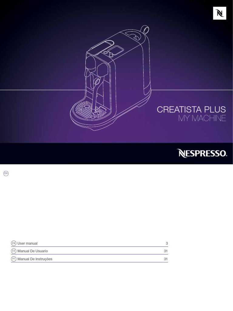 Nespresso Creatista Plus User Manual | PDF