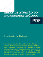 Áreas de Atuação Do Profissional Biólogo