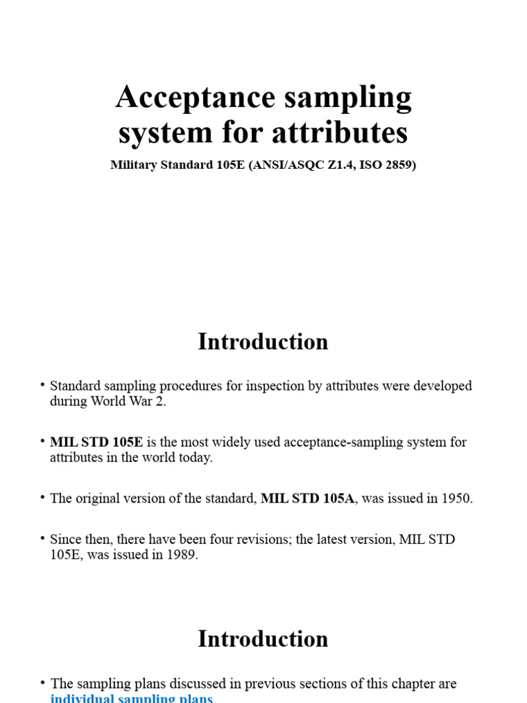 Acceptance Sampling System For Attributes | PDF