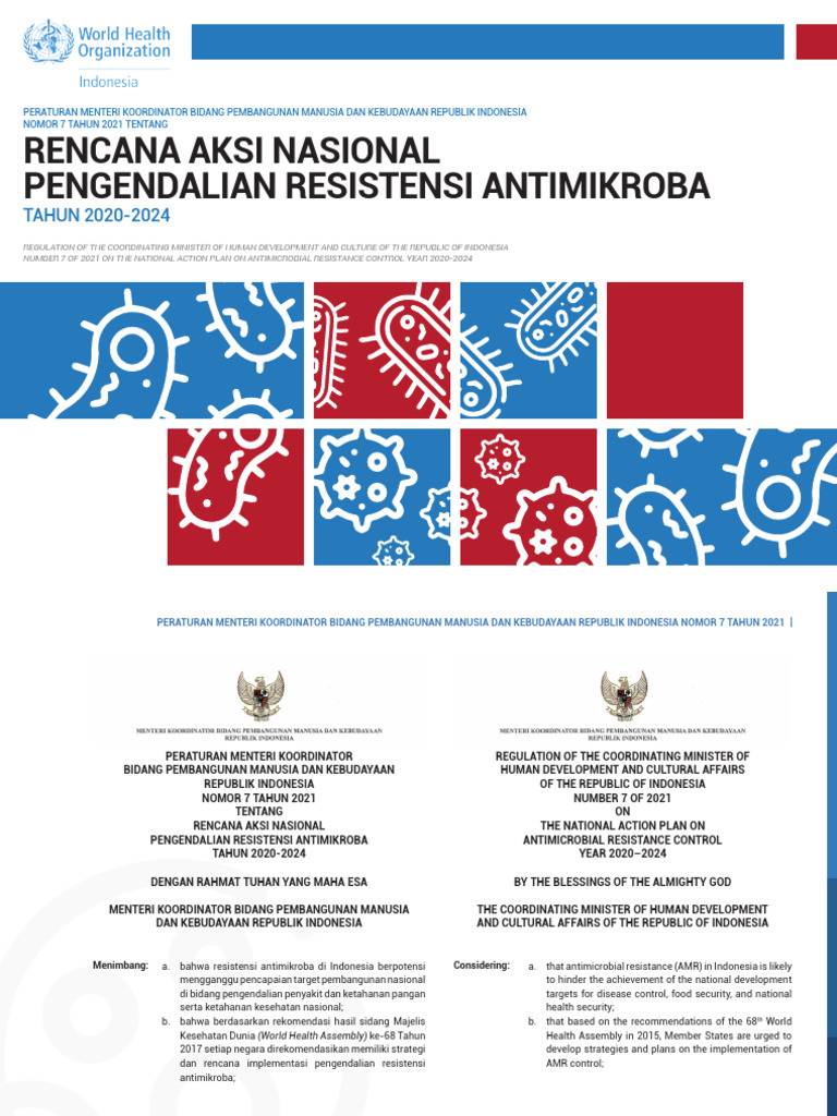 Rencana Aksi Nasional 2020 2024 Pdf Antimicrobial Resistance