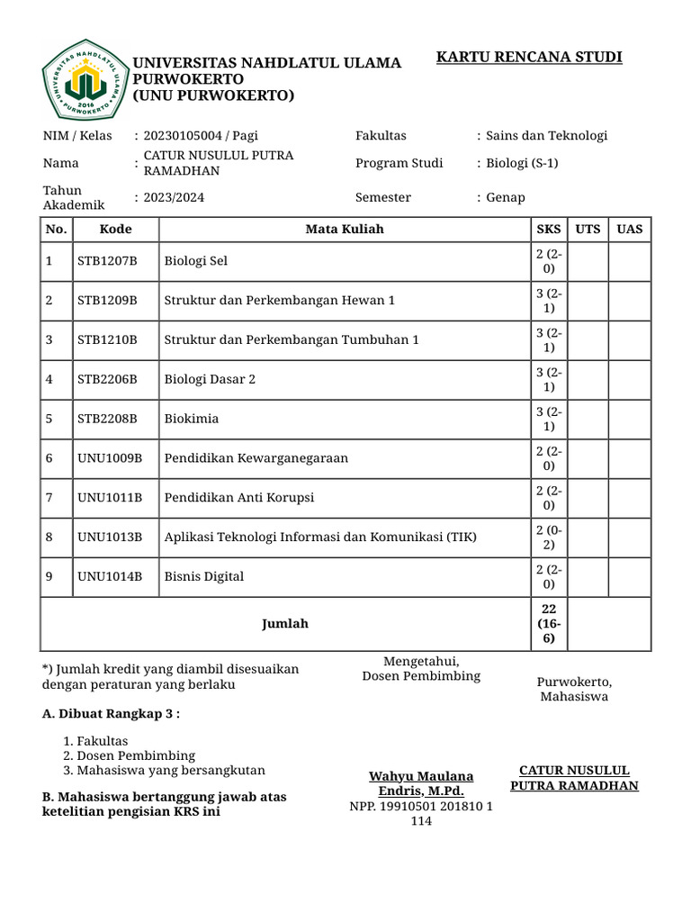 Cetak KRS | PDF