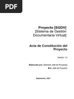 Acta de Constitucion Proyecto Plantilla