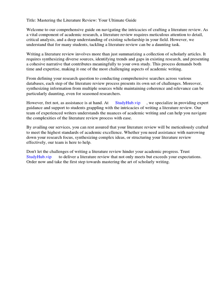 Literature Review Syllabus Download Free PDF Systematic Review Thesis