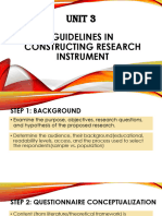 3 Guidelines in Constructing Research Instrument