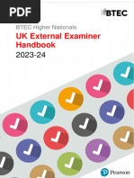 Btec Higher Nationals External Examiner Handbook