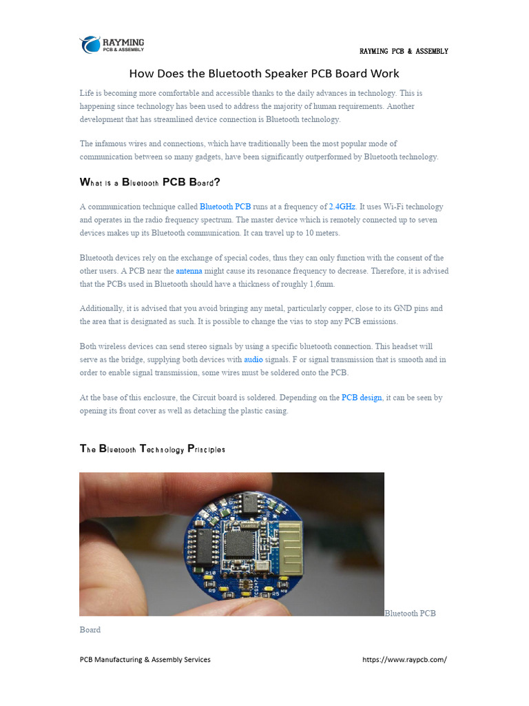 How Does The Bluetooth Speaker PCB Board Work | PDF | Home & Garden ...