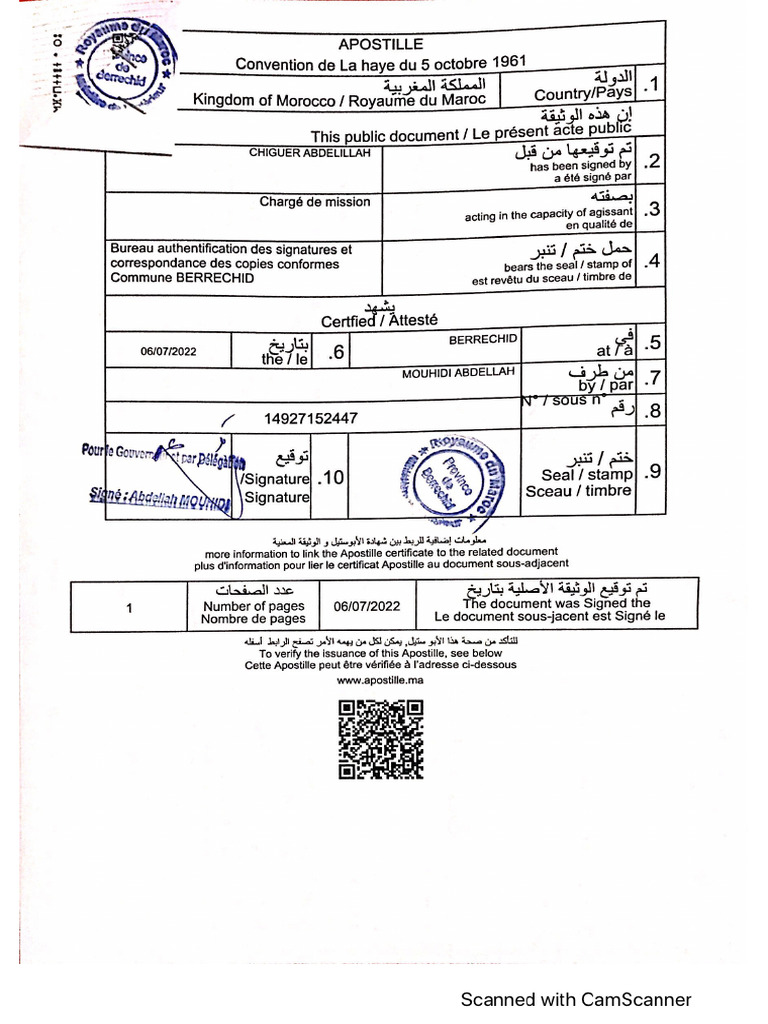 Apostille Relve | PDF
