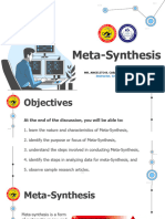 Report On Meta-Synthesis - Cabanilla