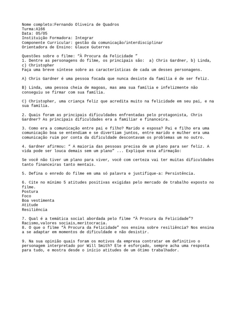 A Procura Da Felicidade | PDF | Carreira e Crescimento | Autoajuda