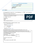 Matem. Básica I - Aula 02 - Tarefa 02