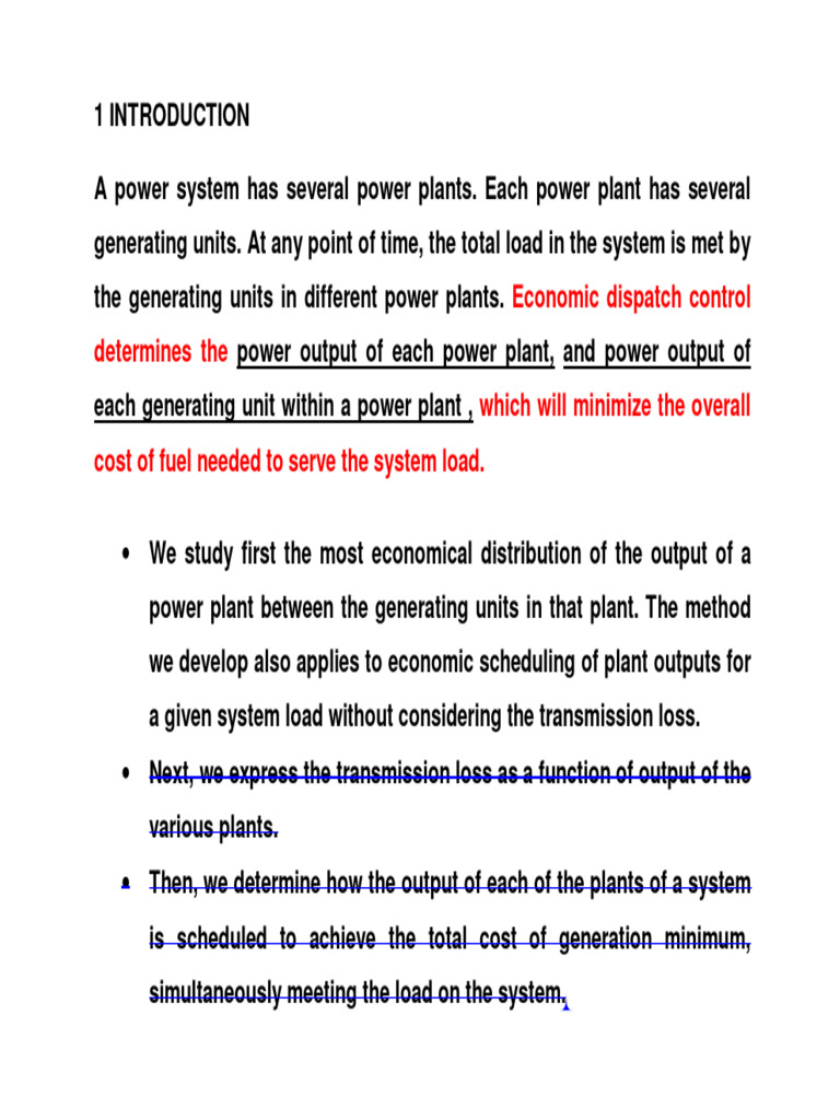 Economic Dispatch in Power Systems | PDF | Marginal Cost | Power Station