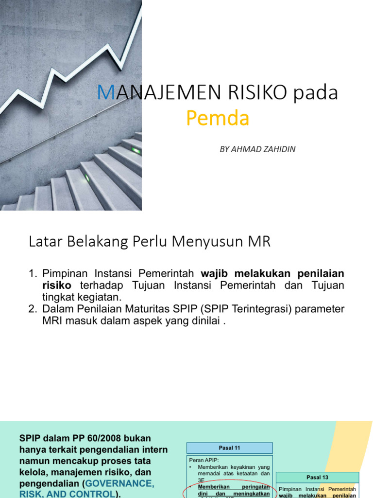 Evaluasi SPIP Daerah Manajemen Risiko