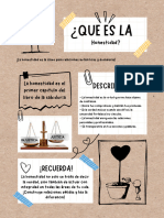 Cartel Poster Pasos para Mejorar La Autoestima Doodle Marrón y Blanco
