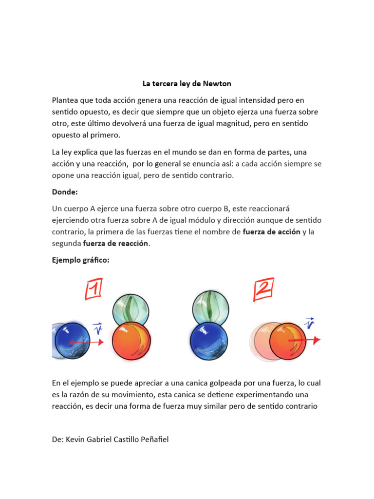 la 3 tercera ley de newton