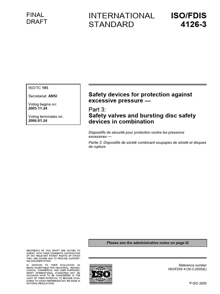 Iso 4126-3 - (E) | PDF | Valve | International Organization For ...