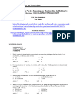 Test Bank For College Physics Reasoning and Relationships 2Nd Edition by Nicholas Giordano Isbn 0840058195 9780840058195 Full Chapter PDF