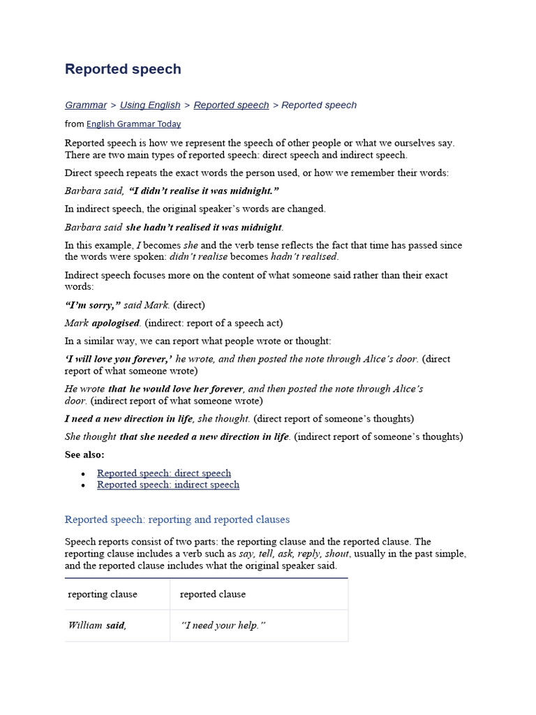 Direct indirect speech 1b cambridge pdf syntax language mechanics