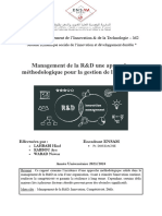 Rapport Final - Management de La R&D
