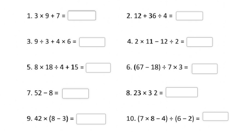 Worksheet On Simplification | PDF