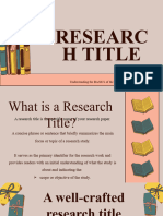 Characteristics of A Good Research Title L1