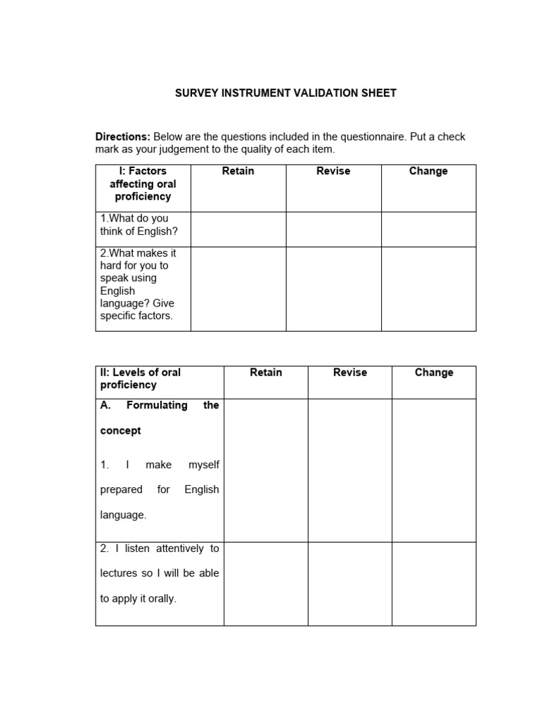 SurveyInstrumentValidationSheet PDF