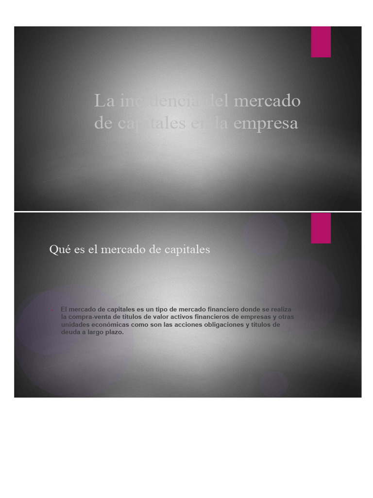 Impacto del Mercado de Capitales en Empresas | PDF | Finanzas y dinero