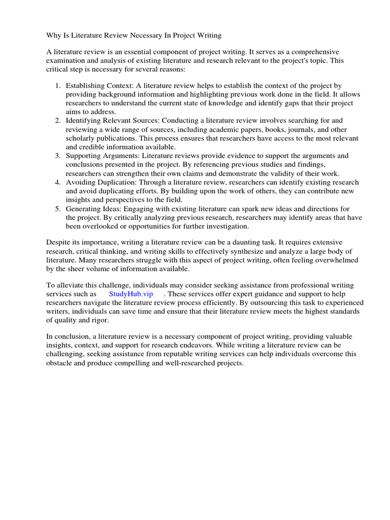 why-is-literature-review-necessary-in-project-writing-pdf-knowledge