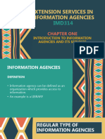 Chapter 1 - Intro To Information Agencies and Its Services