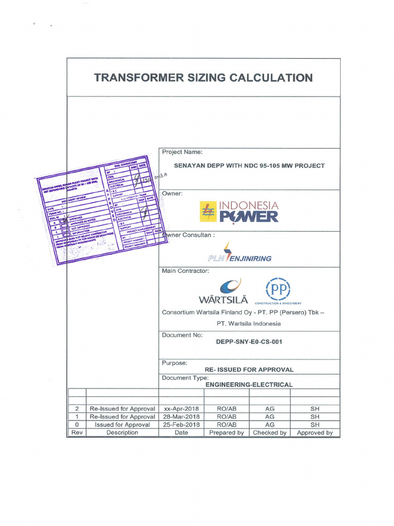 DEPP_SNY_E0_CS_001 (a) Generator Step Up Transformer Sizing Calculation ...