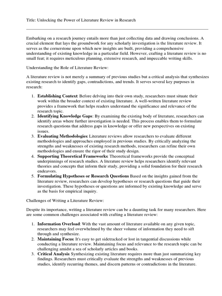 what-is-the-role-of-literature-review-in-research-pdf-methodology