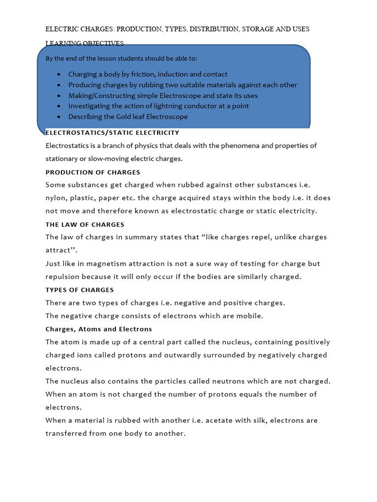 Iclass Electric Charges | PDF