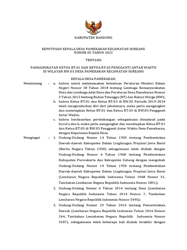 05 SK RT 01 RT 03 RW 05 | PDF