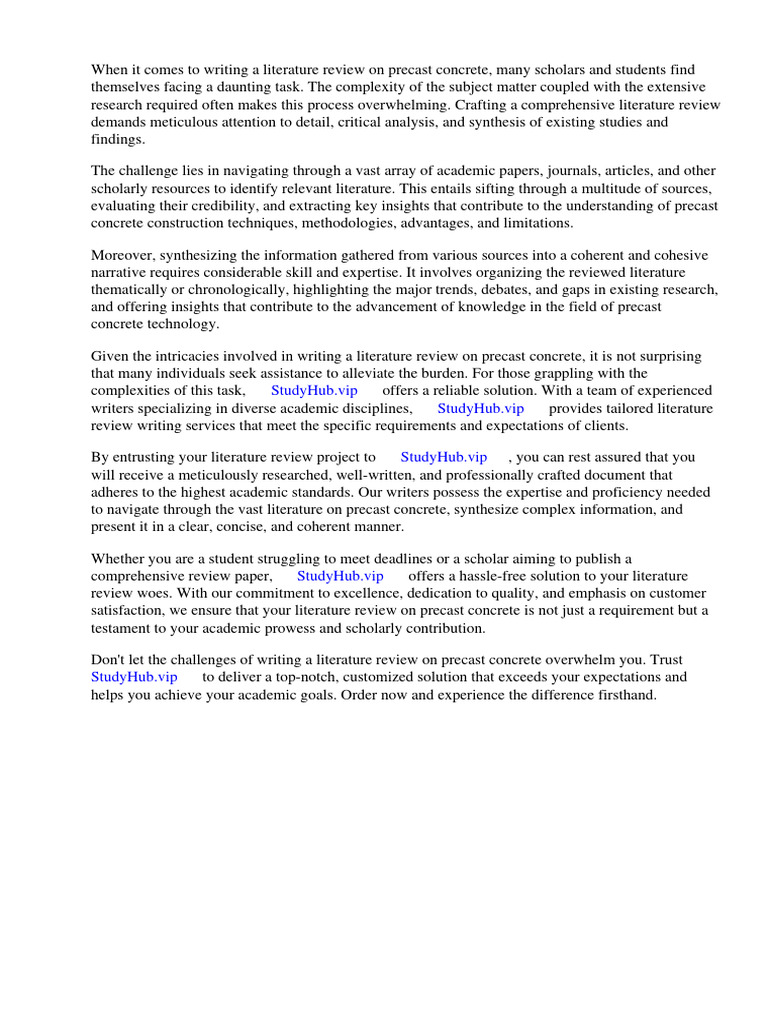 Precast Concrete Literature Review Download Free PDF Concrete