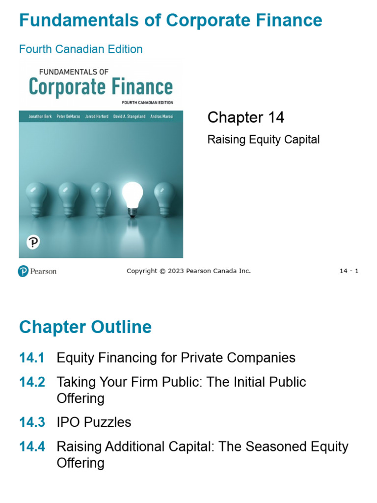 14 Berk4ce PPT ch14 | PDF | Initial Public Offering | Stocks