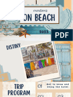 Presentación Nuestras Vacaciones en La Playa Scrapbook Rústico Azul y Naranja