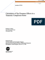 Calculation of Tip Clearance Effects Ina Transonic Compressor Rotor