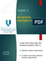 Topic 5 Business Opportunities