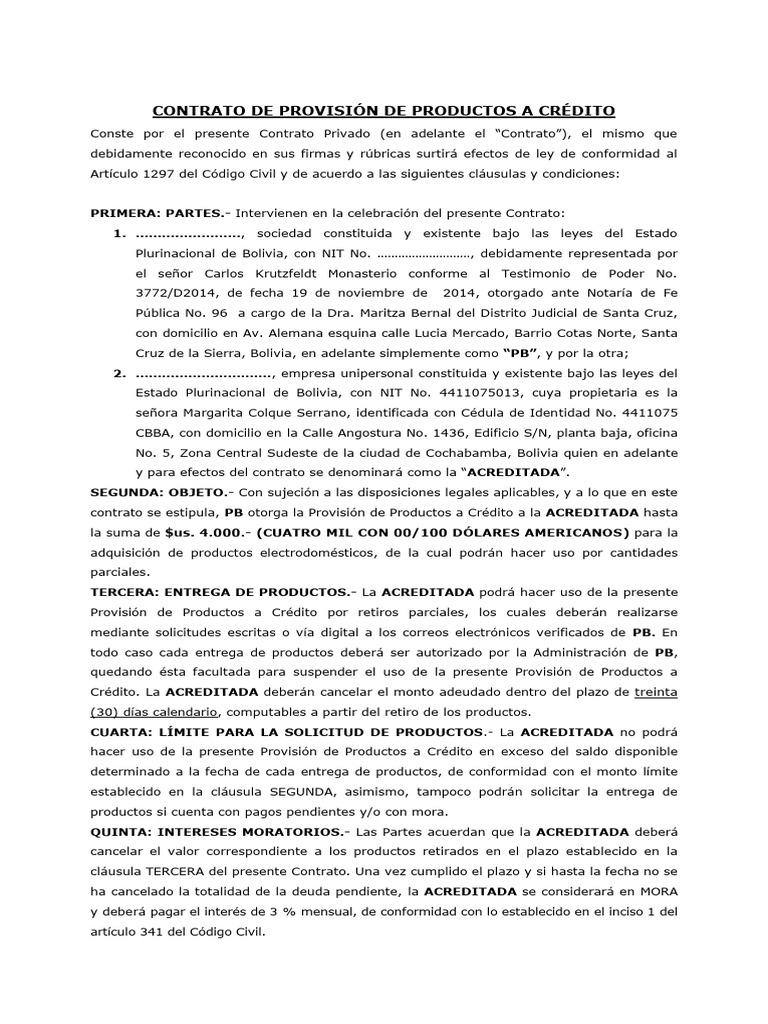Contrato de PPC | PDF