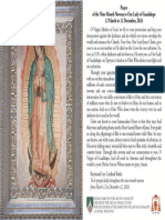 Our Lady of Guadalupe Novena Prayer Card 2024 by Cardinal Burke