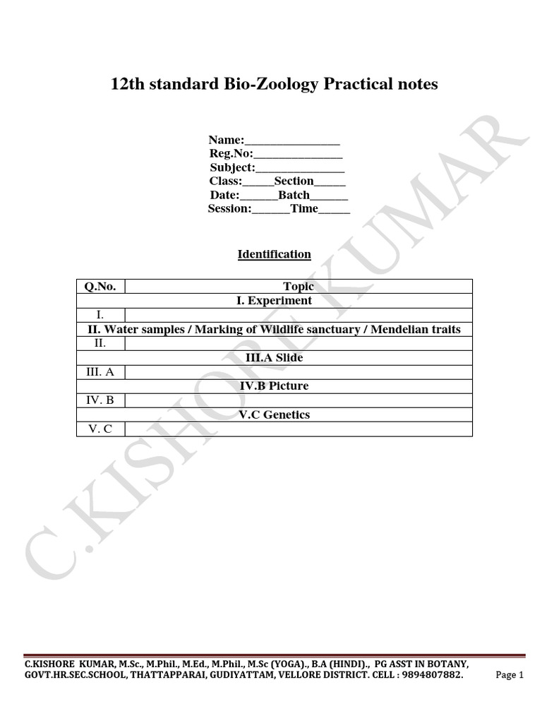 11TH BIO ZOOLOGY PRACTICAL MANUAL PDF ENGLISH MEDIUM visual data 4