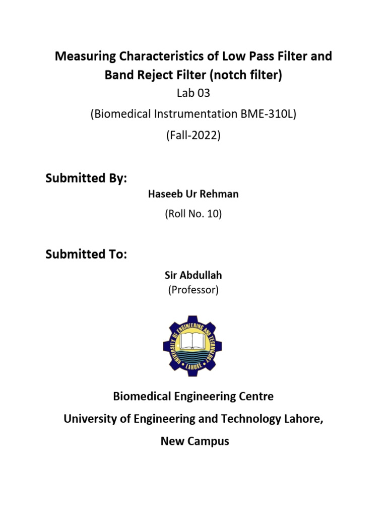 ECG Measurement and Filter Analysis | PDF | Electrocardiography | Heart