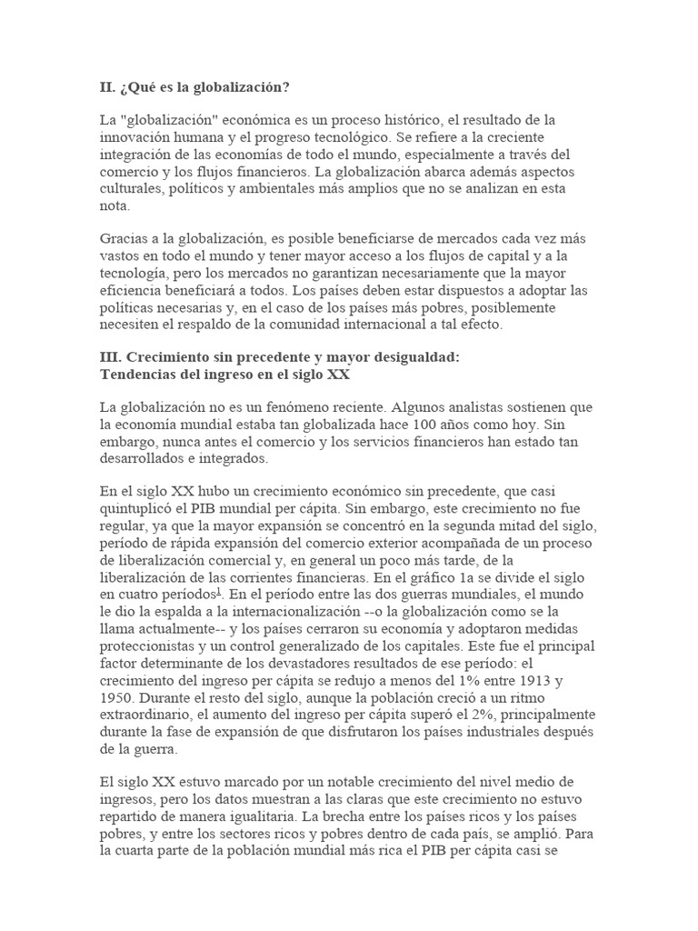 Impacto de la Globalización en Economías | PDF | Pobreza e indigencia ...
